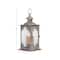 13&#x22; Gray Iron Vintage Candle Holder Lantern